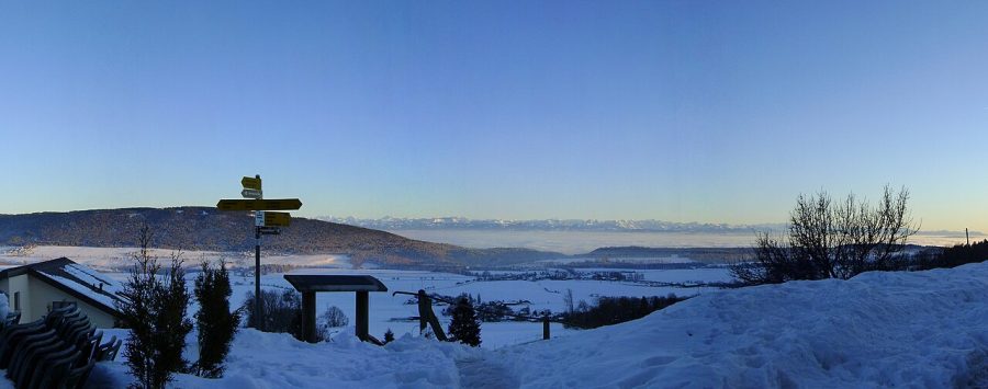 Le Val-de-Ruz vu depuis Les Hauts-Geneveys